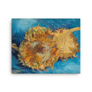 two cut sunflowers van gogh