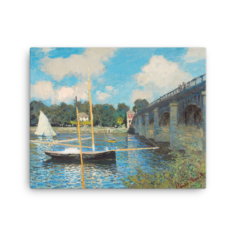 Canvas Print of The Bridge at Argenteuil (1874) by Claude Monet.
