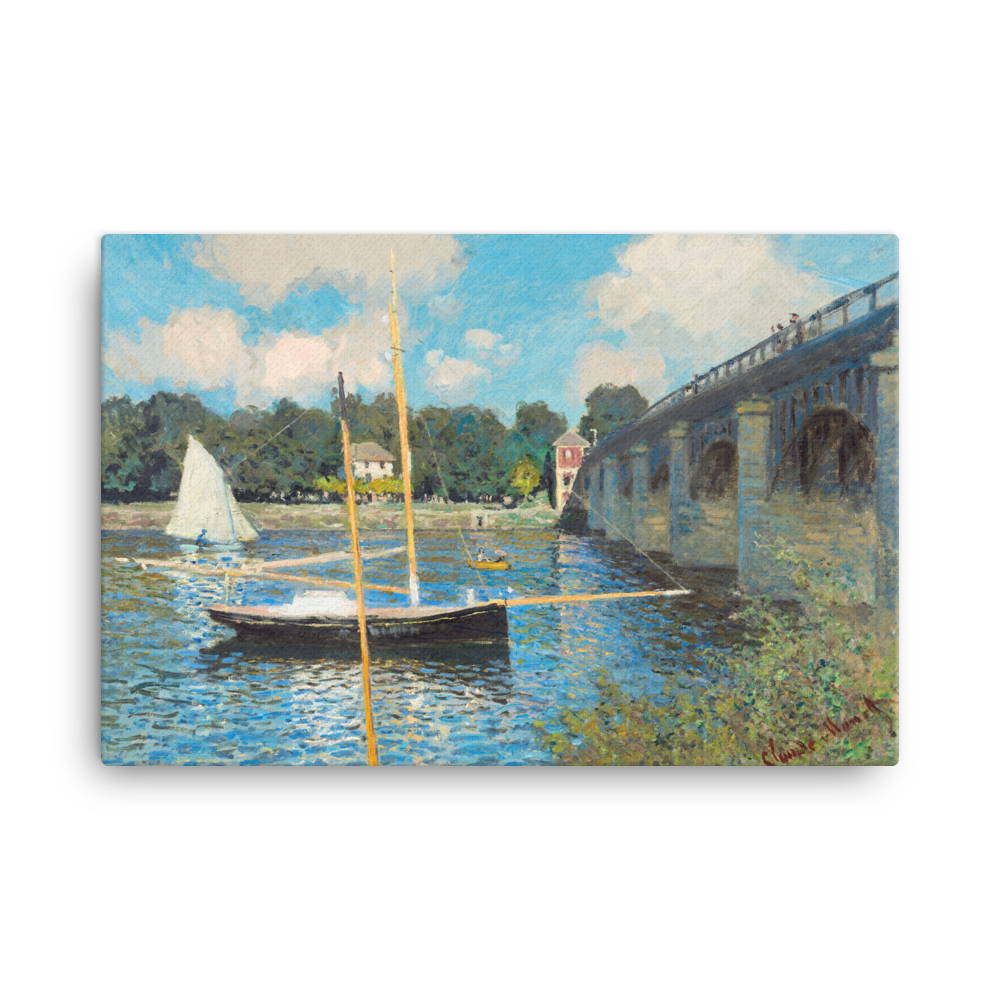 Canvas Print of The Bridge at Argenteuil (1874) by Claude Monet.