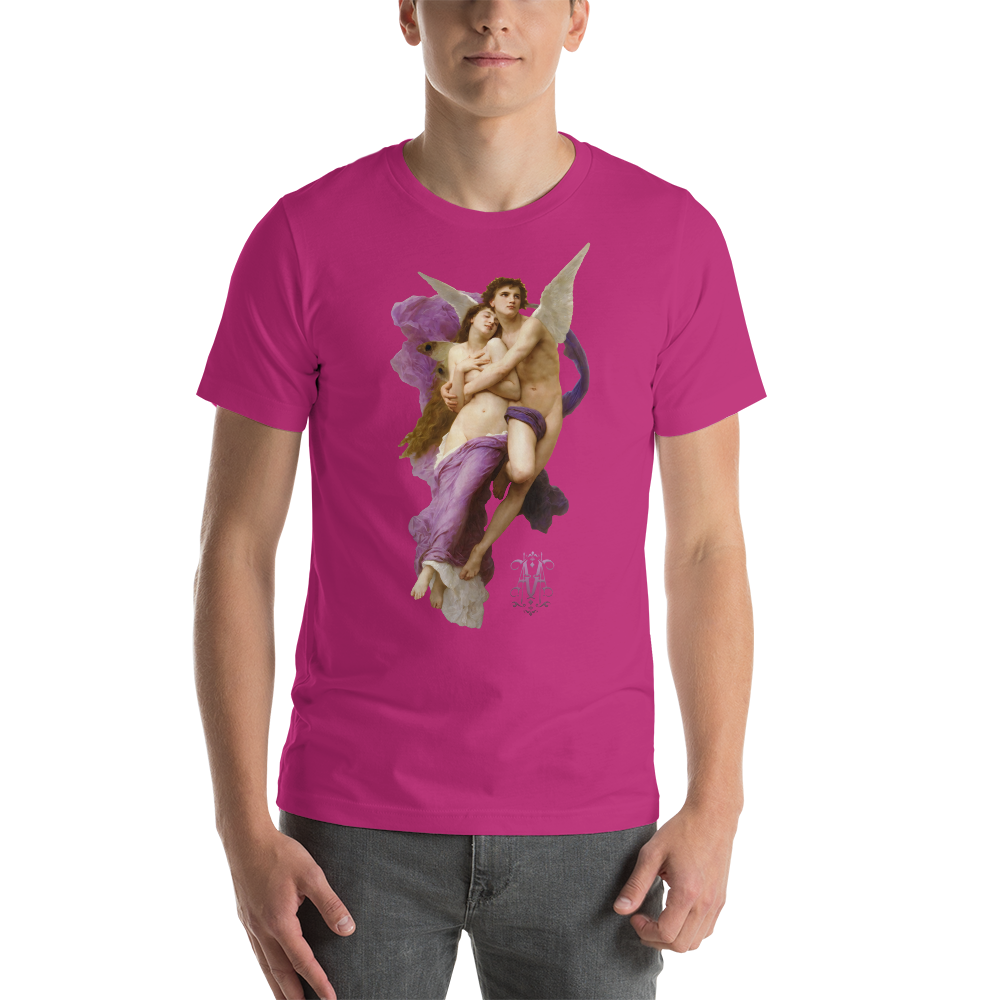 Premium Unisex Art T-Shirt of The Abduction of Psyche (1895) by William-Adolphe Bouguereau.