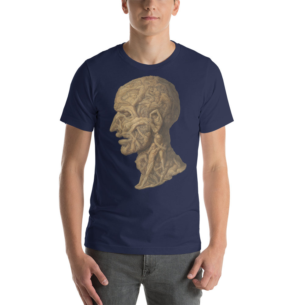 Premium Unisex Art T-Shirt of Testa Anatomica (1854) by F. Balbi.