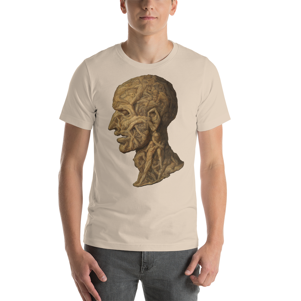 Premium Unisex Art T-Shirt of Testa Anatomica (1854) by F. Balbi.