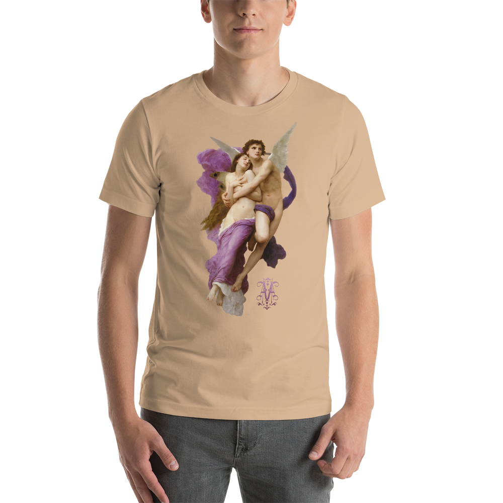 Premium Unisex Art T-Shirt of The Abduction of Psyche (1895) by William-Adolphe Bouguereau.