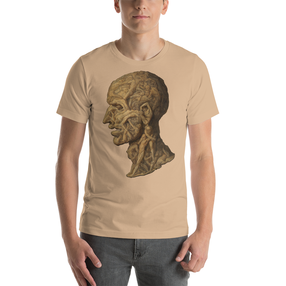 Premium Unisex Art T-Shirt of Testa Anatomica (1854) by F. Balbi.