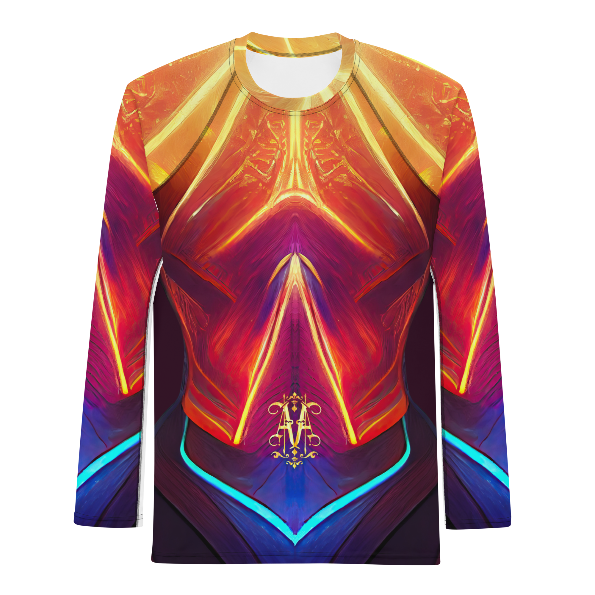 Electric Feel Men’s Rash Guard Art Shirt by Adartse Arts.