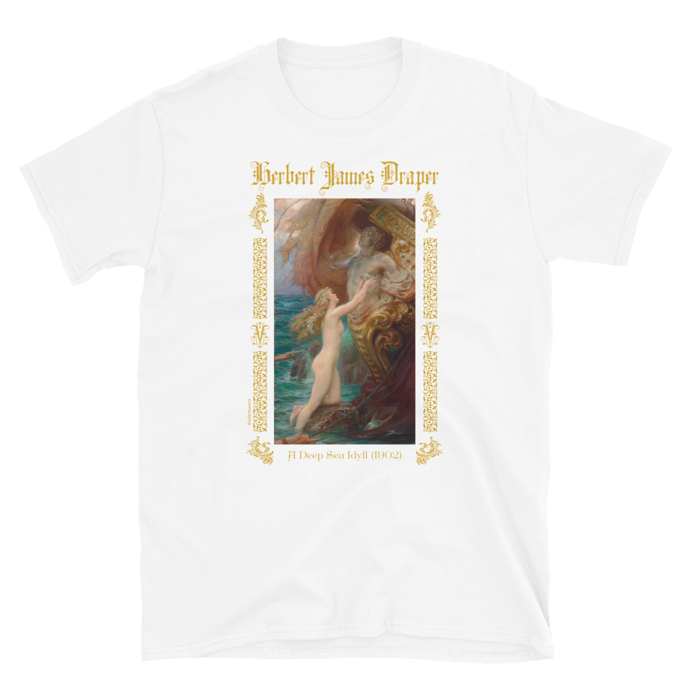 Unisex Art T-Shirt of A Deep Sea Idyll (1902) by Herbert James Draper.