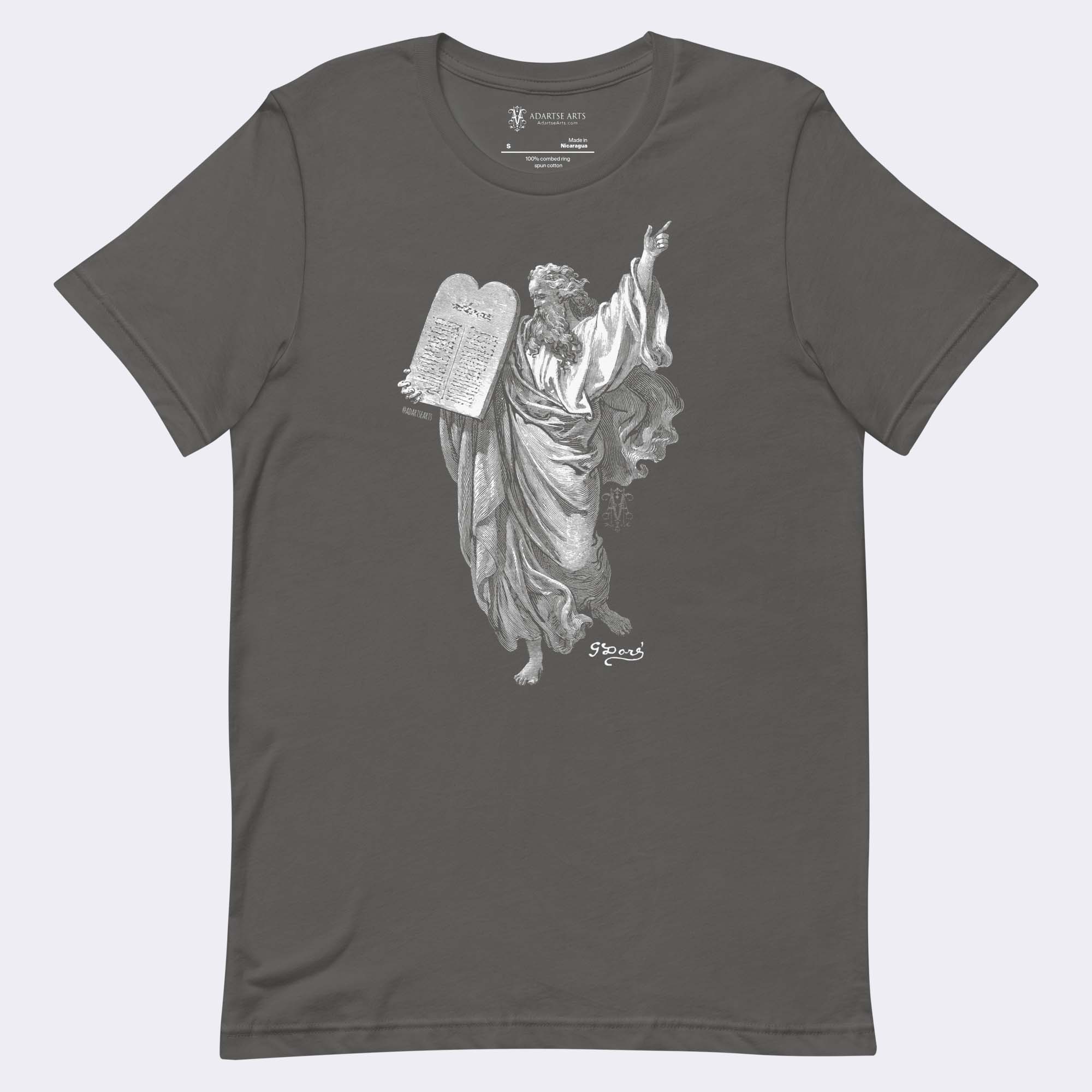 Premium Unisex Art T-Shirt of Moses Coming Down From Mount Sinai (1865) by Gustave Doré.
