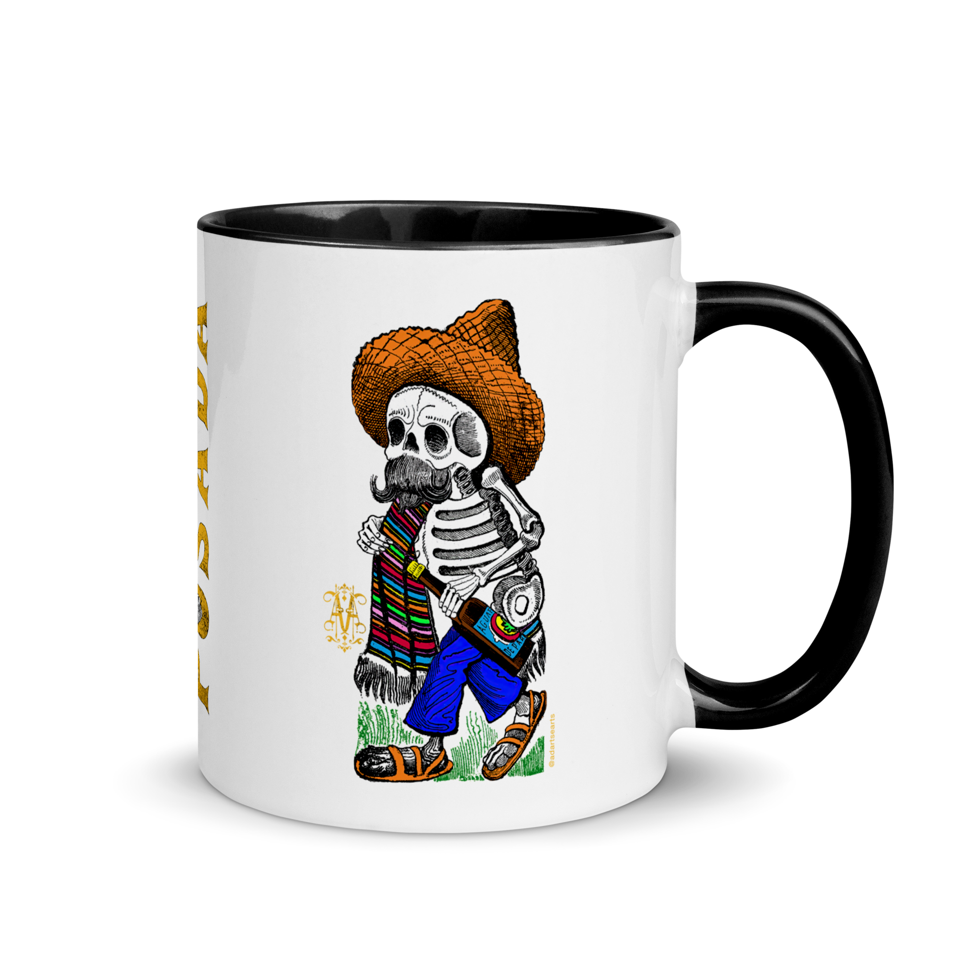 Skeleton on the Heap (Calavera del Montón) 1910 Posada Art Mug #2 by José Guadalupe Posada.