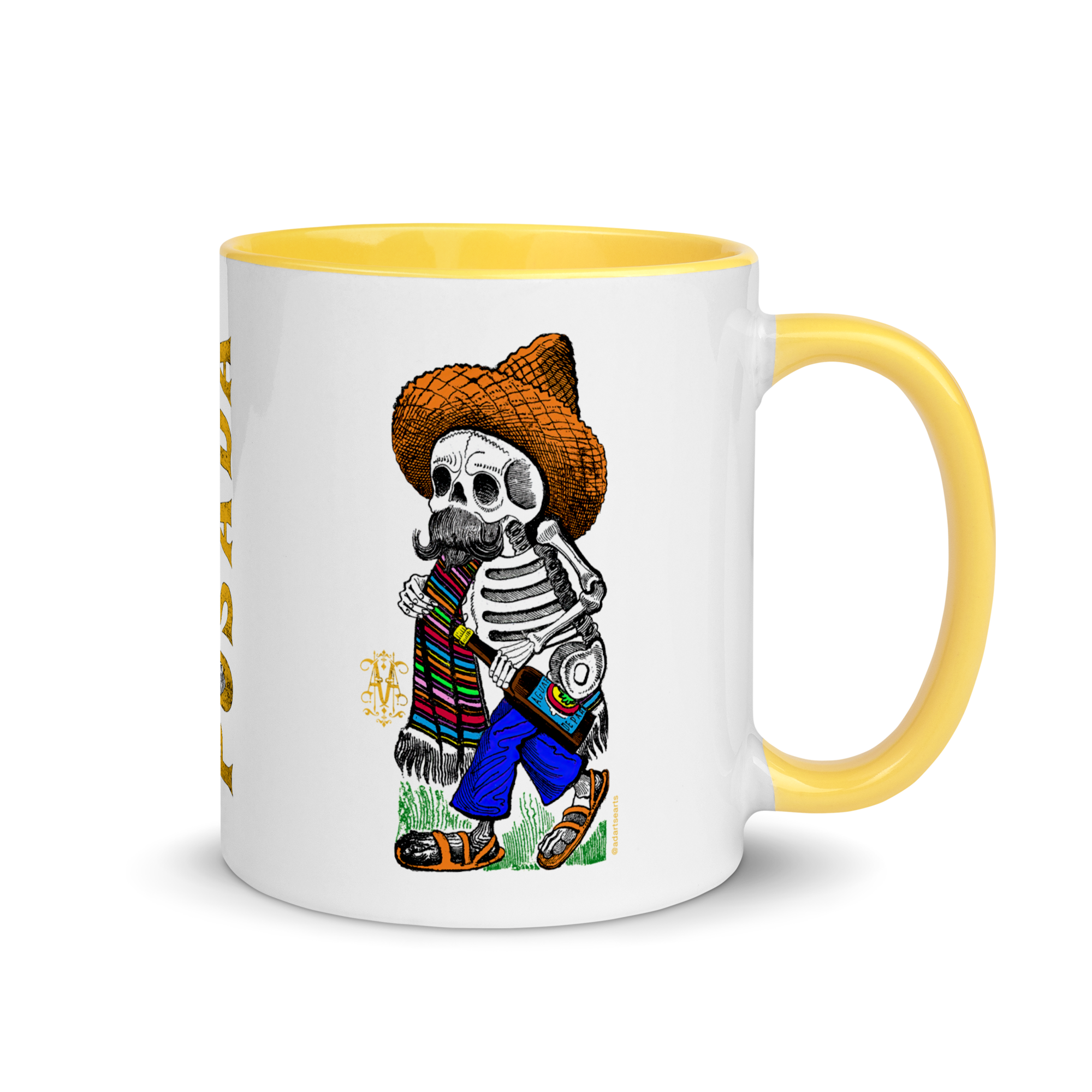 Skeleton on the Heap (Calavera del Montón) 1910 Posada Art Mug #2 by José Guadalupe Posada.