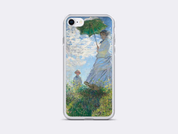 Woman with a Parasol – Madame Monet and Her Son (1875) by Claude Monet iPhone Case