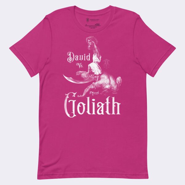 Premium Unisex Art T-Shirt of David Vs. Goliath (1865) by Gustave Doré.