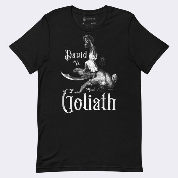 Premium Unisex Art T-Shirt of David Vs. Goliath (1865) by Gustave Doré.