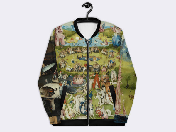 Art Bomber Jacket Garden of Earthly Delights (1510) by Hieronymus Bosch.