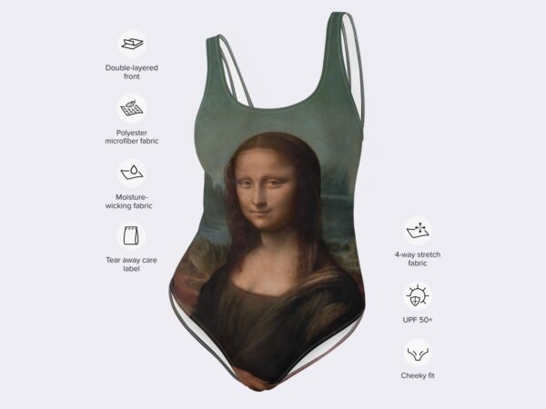 One-Piece Swimsuit of Mona Lisa (1517) by Leonardo Da Vinci.